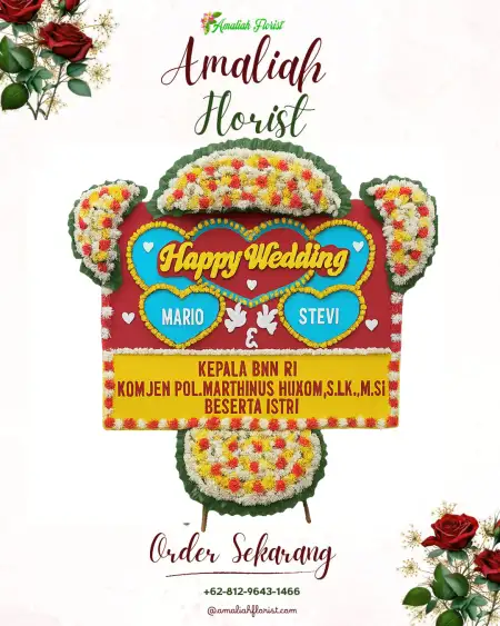 Papan Bunga Pernikahan Cantigi Wetan